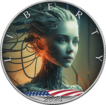 1 Unze Silber Eagle KI - Cyber Girl 2024 (Auflage: 2.500)