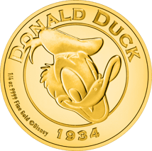 1/4 Unze Gold 90 Jahre Donald Duck 2024 PP (Auflage: 90 | Polierte Platte)