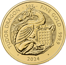 1 Unze Gold The Royal Tudor Beasts Seymour Dragon 2024