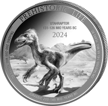 1 Unze Silber Prehistoric Life Utahraptor 2024 (Auflage: 10.000)