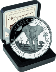 1 Unze Silber Somalia Elefant 2025 PM WMF (Auflage: 1.000 | Privymark World Money Fair Berlin)