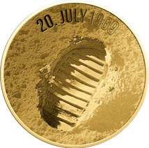 Gold Mondlandung Münze