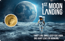 Gold Mondlandung Münze