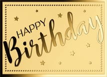 Gold Happy Birthday Münze