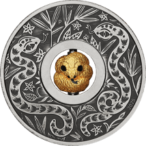 1 Unze Silber Jahr der Schlange 2025 AF (Auflage: 3.000 | bewegliche Schlange | Antik Finish)