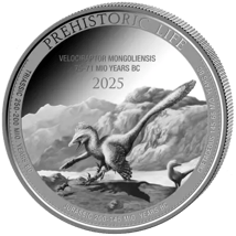 1 Unze Silber Prehistoric Life Velociraptor 2025 (Auflage: 10.000 )