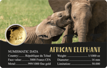 Gold Big Five Elefant