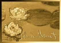 Gold Claude Monet Wasserlilien Münze