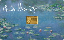 Gold Claude Monet Wasserlilien Münze