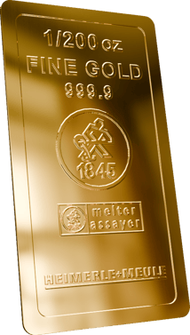 1/200 Unze Goldbarren Heimerle und Meule