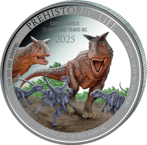 1 Unze Silber Prehistoric Life Carnotaurus 2025 (Auflage: 2.000)