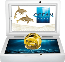 1 Unze Gold Ocean Five Orca 2024 PP (Auflage: 100 | Polierte Platte | Zertifikat Nr. 100)