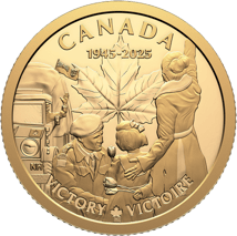 1/4 Unze Gold 80. Jubiläum Ende des 2. Weltkrieges 2025 (Auflage: 1.350 | Polierte Platte)