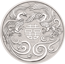 1 Unze Silber Chinese Myths and Legends Double Phoenix 2025 (Auflage: 25.000)
