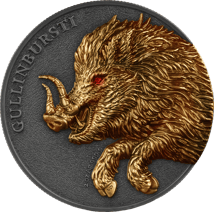 2 Unze Silber Germania Beasts Gullinbursti 2025 (Auflage: 999 | High Relief | teilvergoldet)