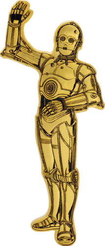 1 Unze Silber Star Wars C-3PO 2025 (Auflage: 2.000 | vergoldet | Polierte Platte)