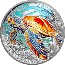 2 Unze Silber Grüne Meeresschildkröte 2025 (Auflage: 500 | Polierte Platte)