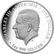 1 Unze Silber Portraits of Power Elizabeth II. & Charles III. 2025 (Auflage: 999 | Polierte Platte)