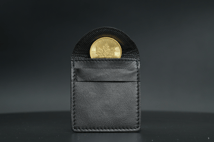 Leder Münztasche Schwarz