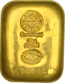 50g Goldbaren Argor Heraeus (gegossen)