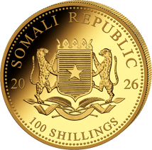 1/10 Unze Gold Somalia Elefant 2026