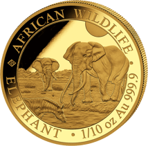 1/10 Unze Gold Somalia Elefant 2026