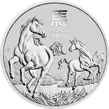 1/2 Unze Silber Lunar III Pferd 2026