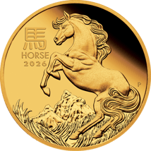 1/10 Unze Gold Lunar III Pferd 2026 (Auflage: 2.500 | Polierte Platte)