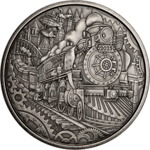 3 Unze Silber Dampflokomotive 2025 (Auflage 2.500 | Antik Finish)