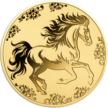 Gold Year of the Horse Münze