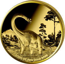 1/200 Unze Gold Brachiosaurus 2025 (Auflage: 5.000 | Polierte Platte)