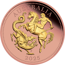 Gold Australian Five Sovereign 2025 (Auflage: 250 | Rosegold | Polierte Platte)