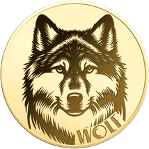 Gold Wolf Münze (Auflage: 50.000)