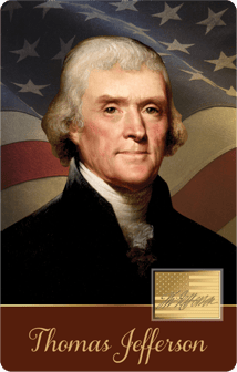 Gold Thomas Jefferson Münze (Auflage: 50.000)