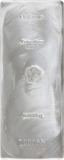 15kg Silberbarren Heraeus