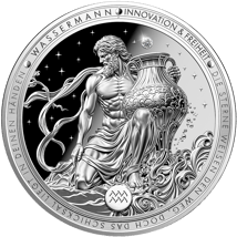 1 Unze Silber Sternzeichen Wassermann 2026 (Auflage: 5.000 | Diamant | Polierte Platte)