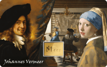 Gold Jan Vermeer Collage Münze