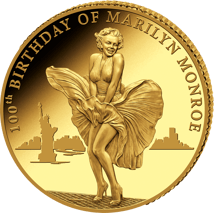 0,5g Gold 100 Jahre Marilyn Monroe 2026 (Auflage: 2.000 | Polierte Platte)