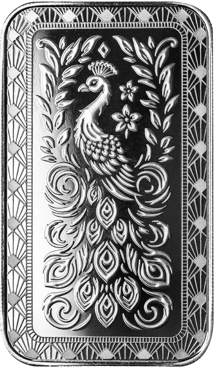 1 Unze Silberbarren Scottsdale Marquee Peacock