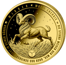 1/200 Unze Gold Sternzeichen Widder 2026 (Auflage: 5.000 | Polierte Platte)