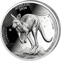 1 Unze Silber Australien Wildlife Serie Känguru 2026 (Auflage: 1000 | Polierte Platte)