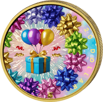 1 Unze Silber Happy Birthday 2025 (Auflage: 100 | teilvergoldet)