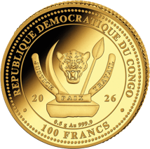 0,5g Gold 100. Geburtstag Queen Elisabeth II 2026 (Auflage: 2.026 | Polierte Platte)