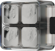 40 x 1/2 Unze Silber Square Coin Ascension Island Box