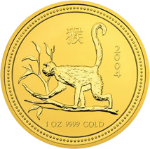 1 Unze Gold Lunar I Affe 2004