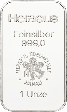 1 Unze Silberbarren (verschiedene Hersteller)
