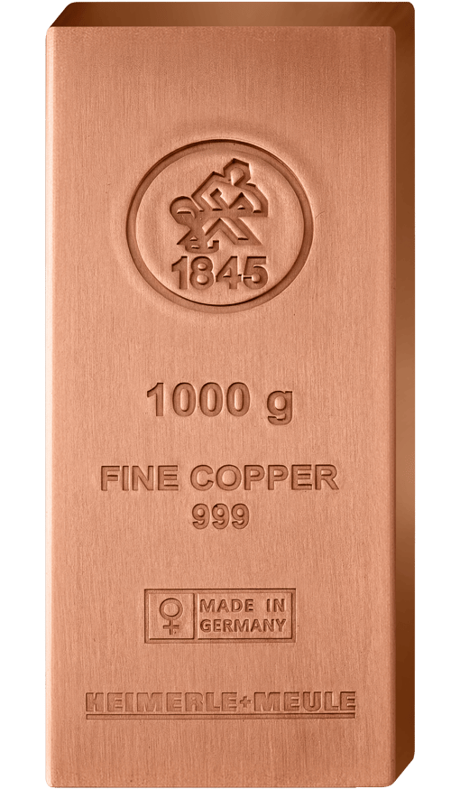 1kg Kupferbarren Heimerle und Meule