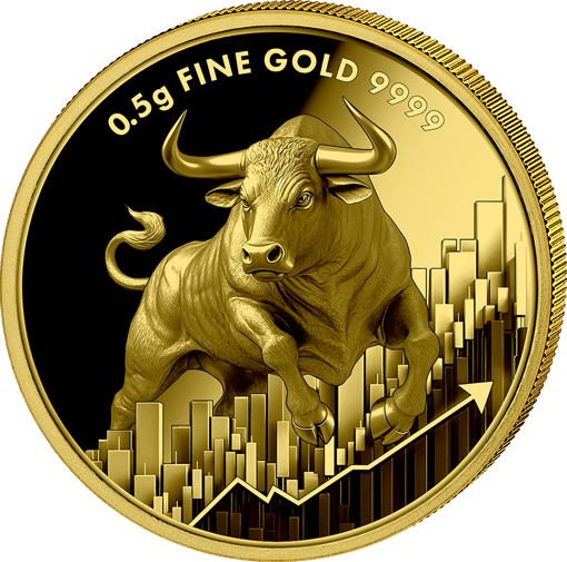 0,5g Gold Bulle und Bär 2025 (Auflage: 5.000 | Polierte Platte)