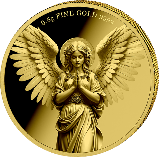 0,5g Gold Schutzengel 2026 (Auflage: 5.000 | Polierte Platte)