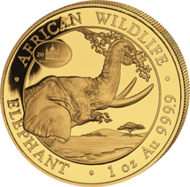 1 Unze Gold Somalia Elefant 2023 PM WMF (Auflage: 100 | Privymark World Money Fair Berlin)